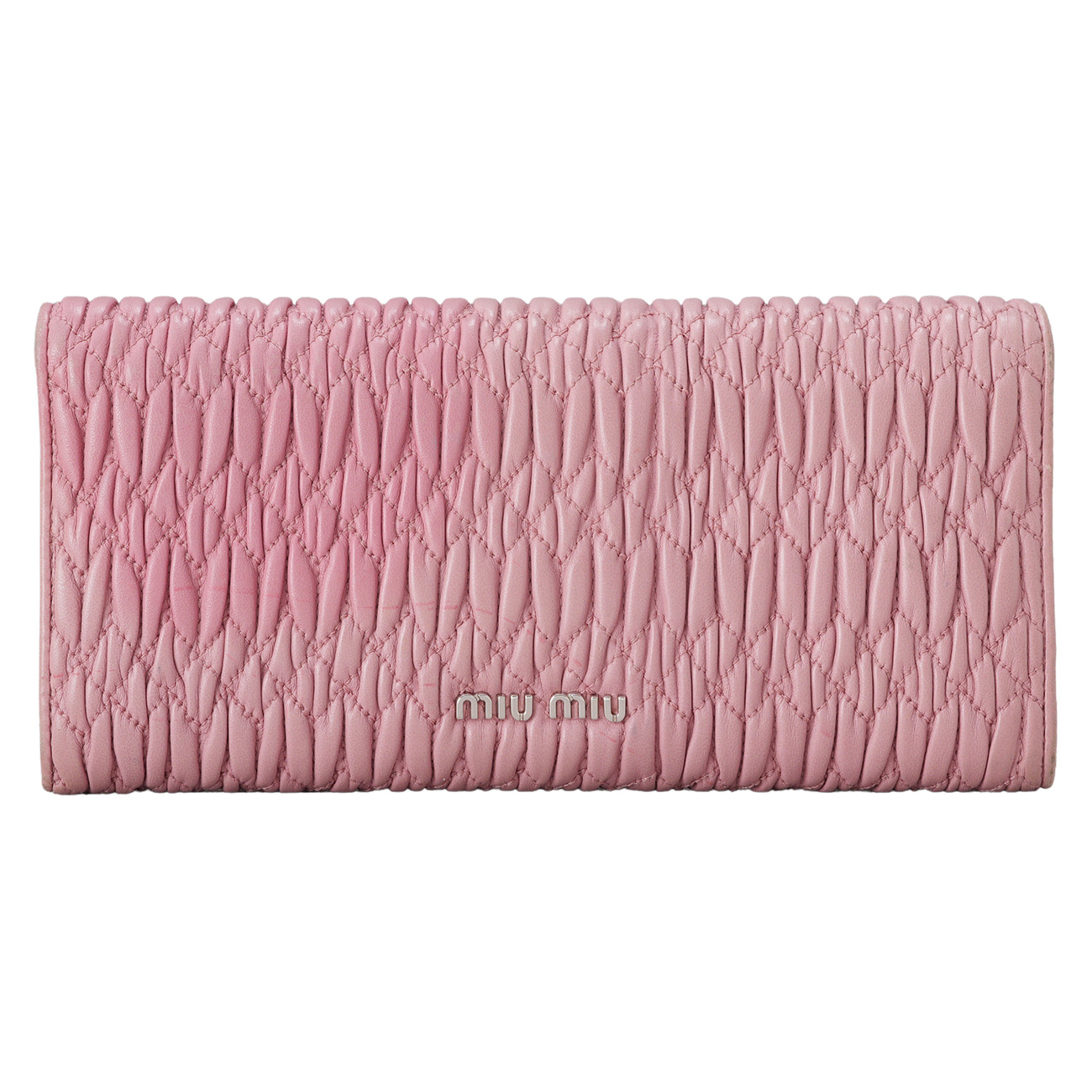 MIU MIU(USED)미우미우 나파 크리스탈 장식 체인 장지갑